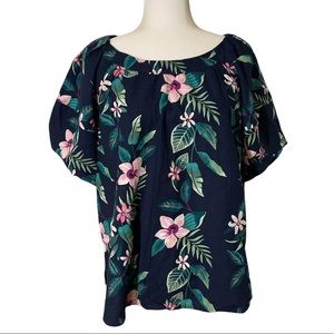 Old Navy Summer Floral Blouse Size Large